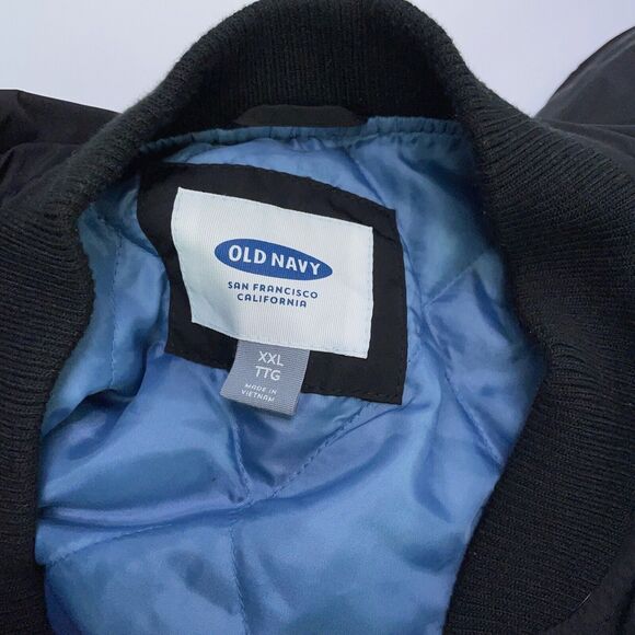 Old Navy Classic Full Zip Black Windbreaker Rain Jacket Pullover Mens Size XXL - Picture 4 of 9